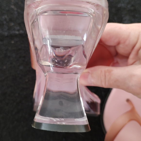 ACRYLIC FLARE HEELS. PINK Y2K BARBIE STYLE. They light up! SZ 9 - Picture 4 of 7